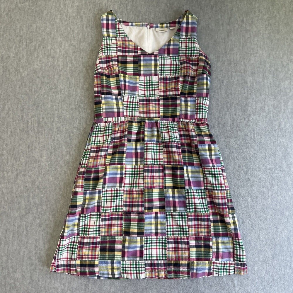 L.L. Bean Multicolor Plaid Dress